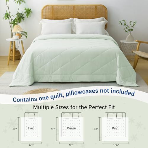 Viviland Cooling Blanket King Size Mint Green 106 x 90 inches
