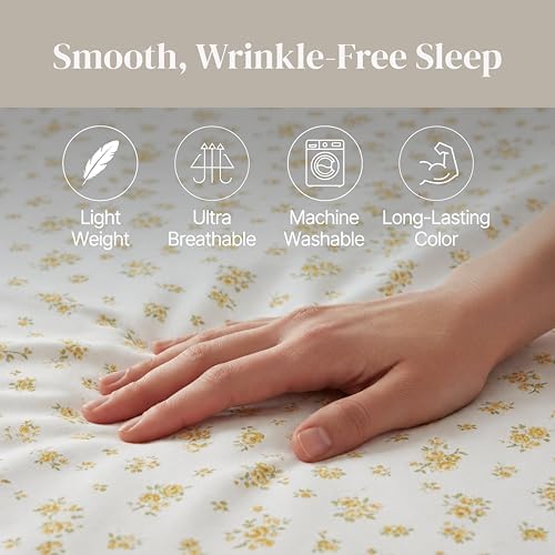 Modern Threads Silky Soft Microfiber and Wrinkle Free Sheets - Luxurious Microfiber Bed Sheets Includes Flat Sheet, Fitted Sheet with Deep Pockets, & Pillowcases Sweet Rose Gold, Queen