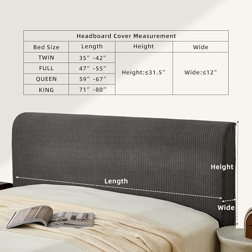 Bed Headboard Cover Twin, Stretch Head Board Slipcover Washable