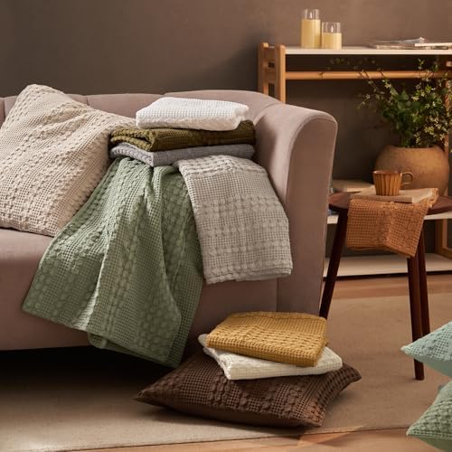 PHF Cotton Waffle Body Pillowcase 20" x 54", Chocolate, No Insert
