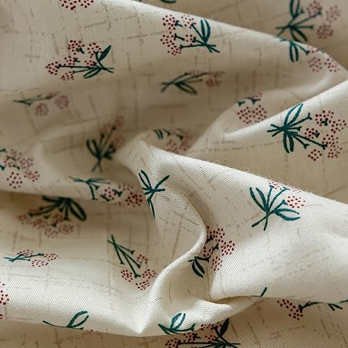 LifeTB Green Floral Comforter Set Queen Vintage Coquette Bedding Comforter for Girl Women Floral Botanical Comforter with 2 Bow Ties Pillowcases Cottagecore Bedding Flowers Comforter Set Queen Size