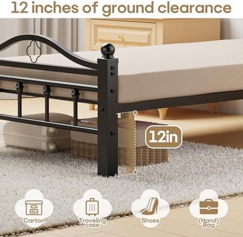 Twin XL Bed Frame with Headboard