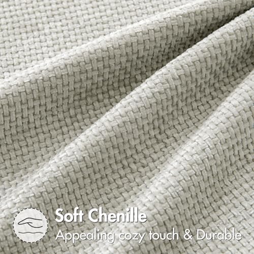 MIULEE Decorative Couch Throw Pillow Covers 20x20 Inch Grey-White 2 Pack