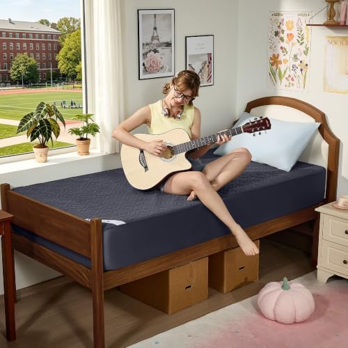 2 Pack Waterproof Mattress Protector Twin XL, Deep Pocket, for College Dorm