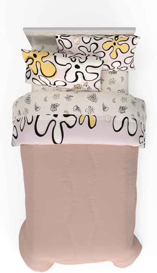 Collectibles Spongebob Squarepants Jellyfish Recycled Bedding 4 Piece Super Soft Reversible Comforter and Sheet Set, Twin, (100% Official Licensed Product) by Franco