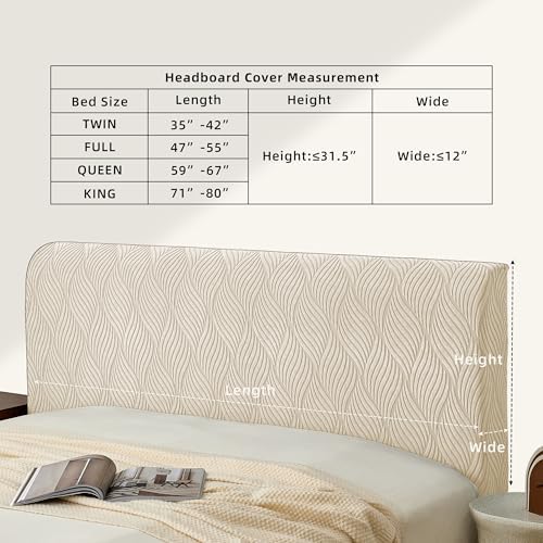 Bed Headboard Cover Twin, Stretch Head Board Slipcover Washable
