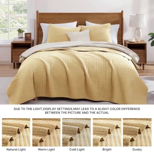 Queen Quilt-Lightweight Bedspreads Yellow Queen Size Quilt Bedding Set