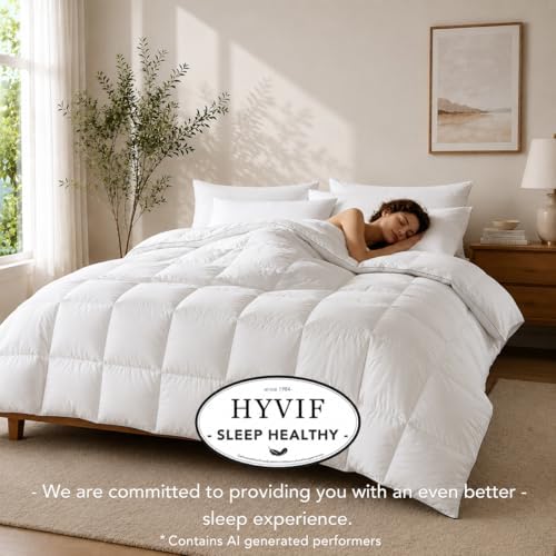 Down Fiber Comforter Oversize King, Lightweight Summer Duvet Insert White