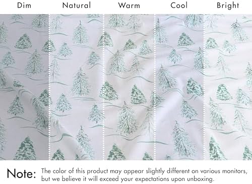 RUVANTI Flannel Sheets Set Full Size, Alpine Serenity