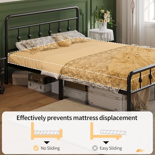 Lutown-Teen 12 Inch Twin Bed Frames with Headboard and Footboard