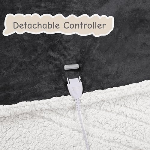 Soypipo Electric Heated Blanket 50"x60", 9 Heat Settings 10-Hour Auto-Off