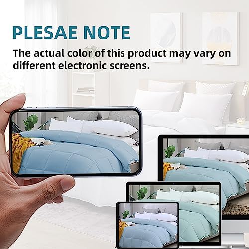 L LOVSOUL Twin Comforter Down Alternative Duvet Insert, 68x90IN