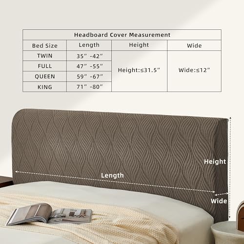 Bed Headboard Cover King, Stretch Head Board Slipcover Washable