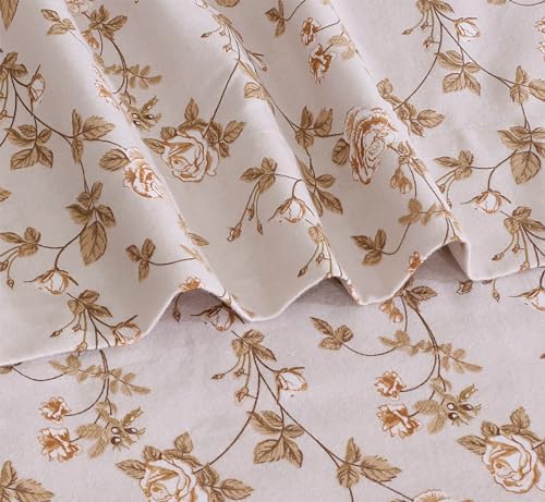 RUVANTI Flannel Sheets Set Queen Size, Dazzale