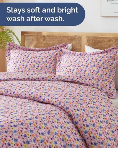 Duvet Cover Twin/TXL - Floral Duvet Cover - 2 Piece - Watercolor Garden