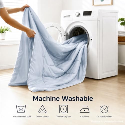 Summer Cooling Comforter King Size, Gray, 90 x 104 Inches