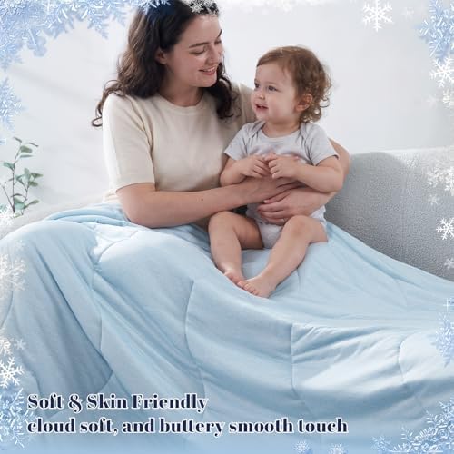 PHF Cooling Comforter, Rayon from Bamboo Soft Breathable Quilted Blanket