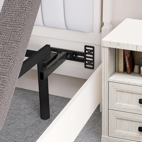 Headboard Brackets for Bed Frame, Adjustable Brackets for Headboard, Universal with Footboard Extension Kit, Fit for Queen King Full Size Headboards, Easy Installation, Set of 2