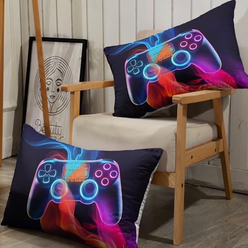 AILONEN Gamer Fitted Sheet Set Twin XL Size, 3 Pieces Gamer Bedding Boys Gaming Sheet Set,Video Game Bed Sheet Sets for Boys,Gamepad Game Controller Fitted Sheet with 2 Pillowcases