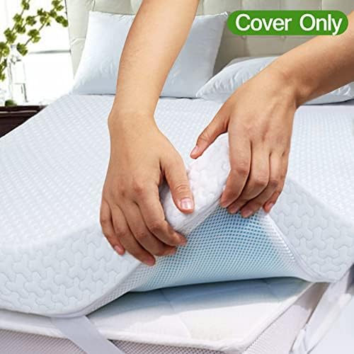 Mattress Topper Cover Twin Size (Only Cover) 3 Inch Mattress Protector