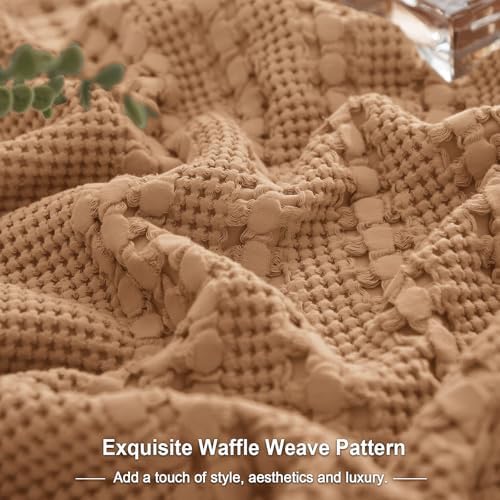 PHF Cotton Waffle Body Pillowcase 20" x 54", Clay, No Insert