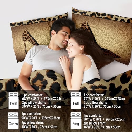 Leopard Comforter Set Twin Girls,Sexy High Heel Comforter for Women,Leopard Print Bedding Set Twin Adult,High Heel Quilt Bedroom Decor,African Animal Print Bedding Quilt