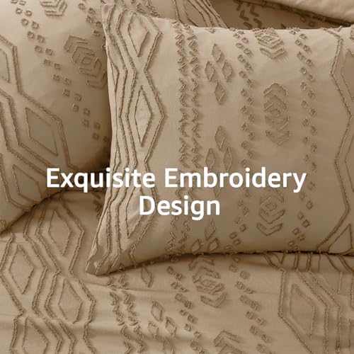 Full Size Comforter Set- 7 Pieces Tufted Bed in a Bag Full Bedding Sets