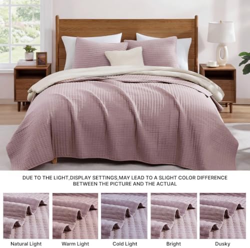 Queen Quilt-Lightweight Bedspreads Dusty Mauve Queen Size Quilt Bedding Set
