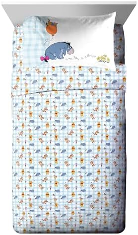 Disney Winnie The Pooh Twin Comforter Set 5 Piece Kids Bedding, White
