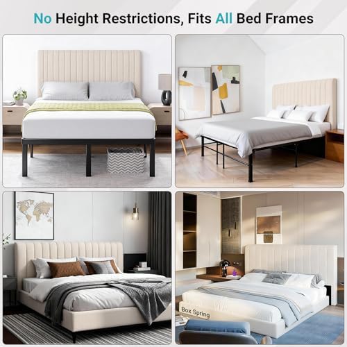 Chenille Boneless King Headboard, No Assembly Required