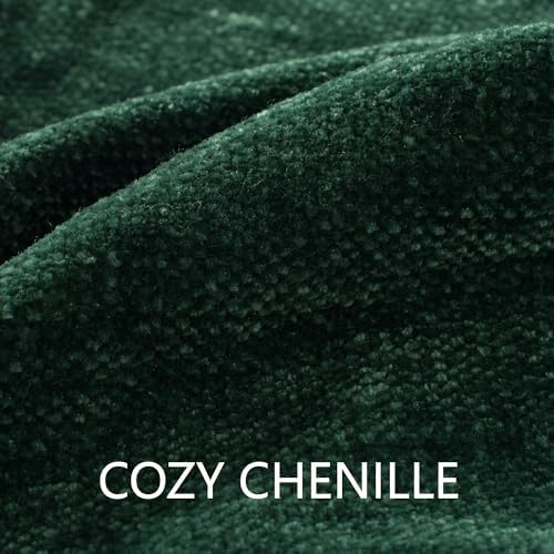 Chenille Throw Blanket for Couch 60" x 80" Twin, Dark Green
