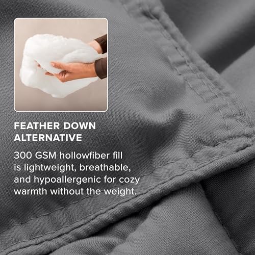 Bare Home Comforter Set - 1800 Ultra Soft (Oversized King, Grey)