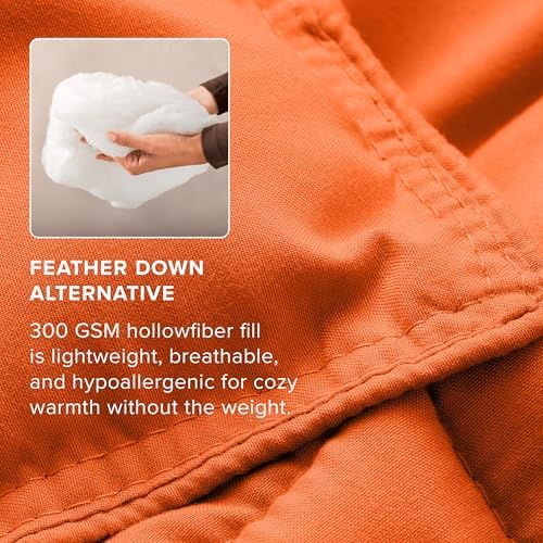 Bare Home Full Comforter Set - 1800 Ultra Soft (Full, Orange)