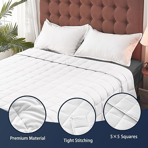 yescool Weighted Blanket for Adults 25lbs Queen Size, 60" x 80", White