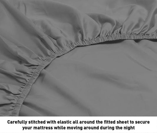 Top Split Flex Head Cal King Size Sheet Set - Egyptian Quality Ultra-Soft Bed Sheets - Double Brushed - Deep Pockets- Easy Fit - 4 Piece Set- Fade Resistant