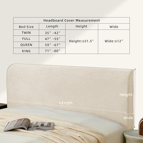 Bed Headboard Cover Twin, Stretch Head Board Slipcover Washable
