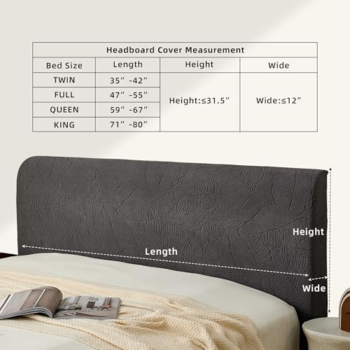 Bed Headboard Cover Twin, Stretch Head Board Slipcover Washable