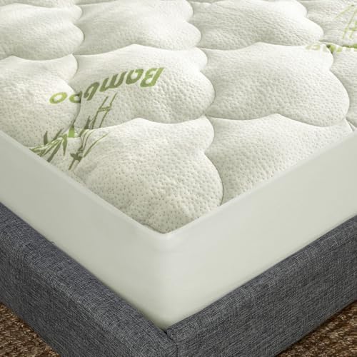 XL Twin Mattress Topper, Quilted Thick Viscose Twin XL Mattress Pad
