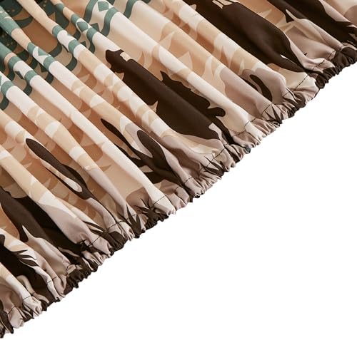 Chezmoi Collection 4-Piece Southwestern Cowboys Aztec Sheet Set California King - Multicolor Teal Brown Beige Tan Red Printed Brushed Microfiber Lightweight Breathable Deep Pocket Bed Sheets