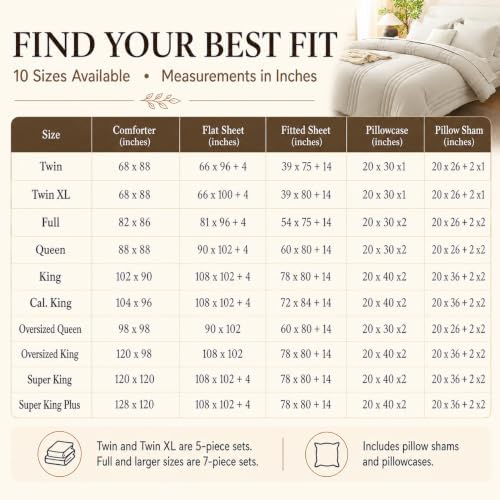 CozyLux California King Comforter Set Dark Grey- 7 Pieces Bed in a Bag