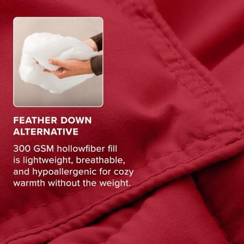 Bare Home Comforter Set - 1800 Ultra Soft (Cal King, Red)