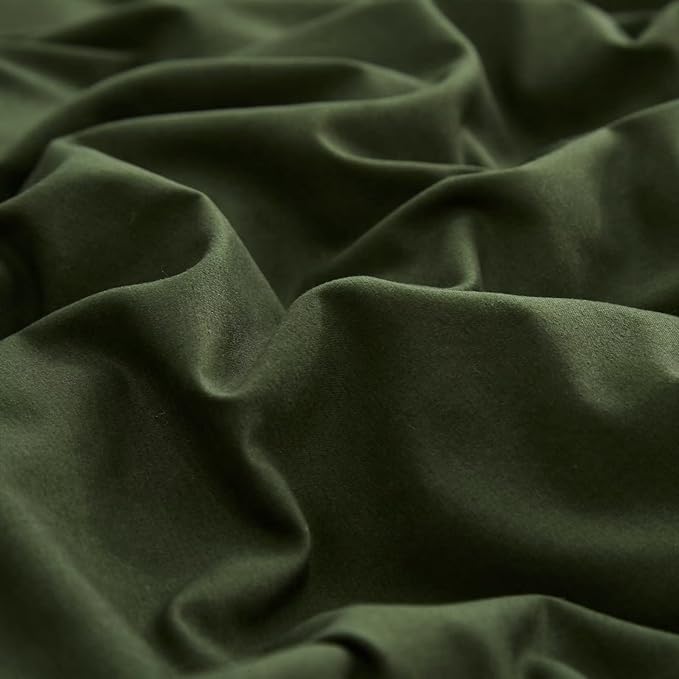 Houseri Olive Green Comforter Set King Dark Green Bedding King Size Army Green Farmhouse Comforter Sets for Men Women Vintage Blackish Green Bed Comforter Blanket King Hunter Green Quilts Ultra Comfy