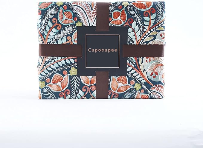 Cupocupa Duvet Cover Set;Duvet Cover Queen/King/Twin Bedding Set Fluffy Boho Duvet Cover Set Paisley Floral Bedding Collection Duvet Cover with Pillowcases