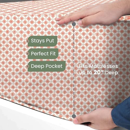 EcoPure Full Size Sheet Set, Orange