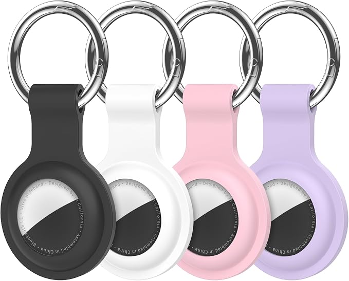 Compatible for AirTag Holder Keychain for Apple Air Tag 1st&2nd Generation | Airtag Key Chain Ring Case Cover for Air Tag Holder GPS Tracker Item Air Tags Finders Air Tagholder for Kids,Bags,Luggages