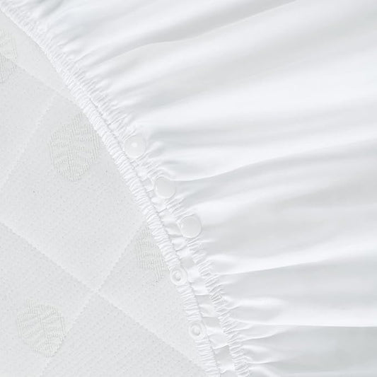 Crib Bed Skirt 28” x 52” with 14” Drop Pleated Dust Ruffle for Baby Boys Girls Elastic Adjustable Fit Toddler Bedskirt Easy On/Off Soft Nursery Standard Crib Bedding Skirts Solid White Crib Skirt