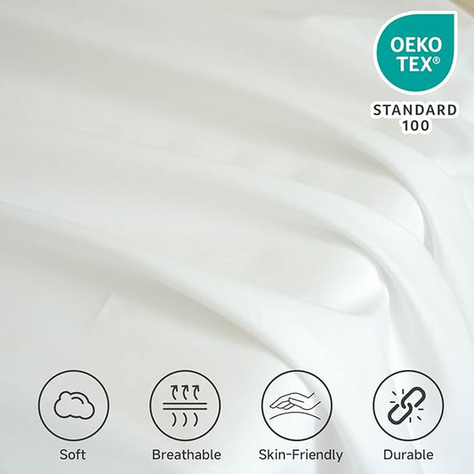Simple&Opulence French Linen Bed Skirt with Classic 14 inch Drop Dust Ruffle, Tailored Draped Premium Natural Flax Cotton Blend Basic Dust Easy Fit Breathable Farmhouse Bedding (Twin, Basic Linen)