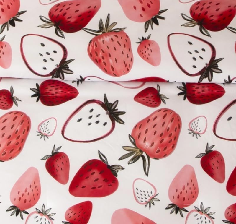 SDY 7PCS Strawberry Comforter and Sheet Set Queen Size, Cute Kawaii Pink Bedding Set for Girls, Kids Includes 1*Comforter,1* Flat Sheet, 1*Fitted Sheet,2*Pillowcases and 2*PillowcaseShams