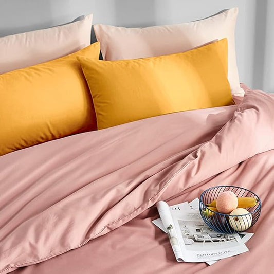 FLXXIE King Pillow Cases Set of 2, Soft Microfiber Pillow Covers with Envelope Closure, Wrinkle, Fade and Stain Resistant Pillowcases, 20x36, Ginger Yellow