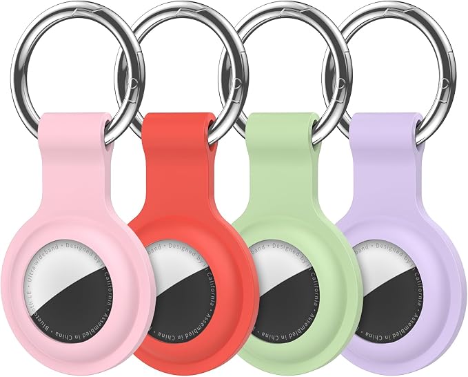 Compatible for AirTag Holder Keychain for Apple Air Tag 1st&2nd Generation | Airtag Key Chain Ring Case Cover for Air Tag Holder GPS Tracker Item Air Tags Finders Air Tagholder for Kids,Bags,Luggages